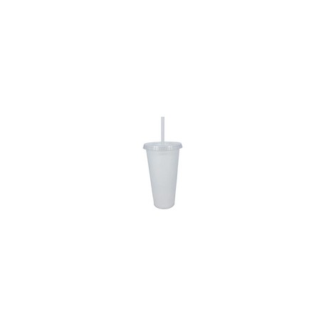 VASO LIKY TRANSPARENTE NATURAL 24 OZ TAPA Y POPOTE