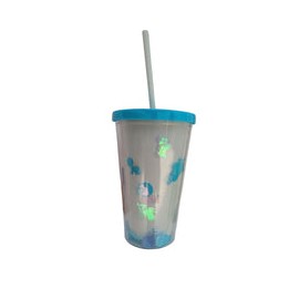 VASO LIKY BABY SHOWER NIÑO 400 ML CON TAPA Y POPOTE