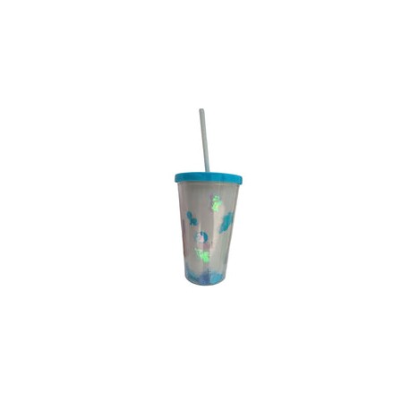 VASO LIKY BABY SHOWER NIÑO 400 ML CON TAPA Y POPOTE