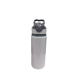 BOTELLA ALUMINIO INFANTIL BLANCA ARO BLANCO PARA SUBLIMAR 600 ML SUBLIMACION ENCOGRAPHICS
