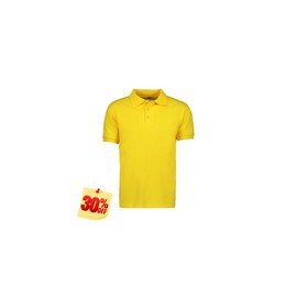 PLAYERA POLO 50% POLIESTER, 50% ALGODON/PREM 230GR HOMBRE AMARILLA TALLA M YTISPA