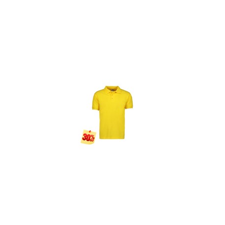 PLAYERA POLO 50% POLIESTER, 50% ALGODON/PREM 230GR HOMBRE AMARILLA TALLA M YTISPA