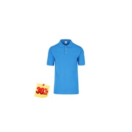 PLAYERA POLO 50% POLIESTER, 50% ALGODON/PREM 230GR HOMBRE AZUL TURQUESA TALLA XL YTISPA