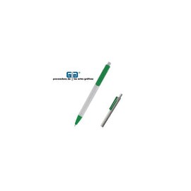 BOLIGRAFO (PLUMA) KEYNES BLANCO CLIP Y PUNTA VERDE