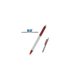 BOLIGRAFO (PLUMA)  KEYNES BLANCO CLIP Y PUNTA  ROJA