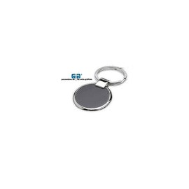 LLAVERO MACEDONIA DE METAL CIRCULAR NEGRO