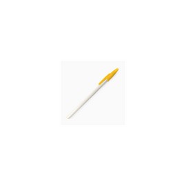 BOLIGRAFO (PLUMA) REDONDO PLUS BLANCO TAPON AMARILLO