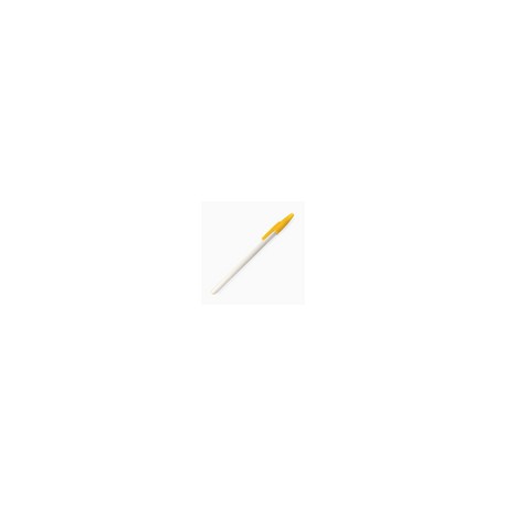 BOLIGRAFO (PLUMA) REDONDO PLUS BLANCO TAPON AMARILLO