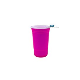 VASO 16 OZ DOBLE PARED MAGENTA FLUORESCENTE SIN TAPA