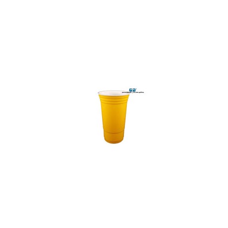 VASO 16 OZ DOBLE PARED AMARILLO FLUORESCENTE SIN TAPA