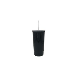 VASO BACHELOR 32 OZ NEGRO TAPA Y POPOTE