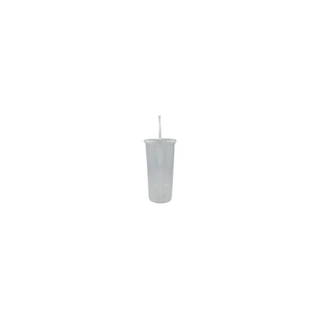 VASO BACHELOR 32 OZ NATURAL TAPA Y POPOTE
