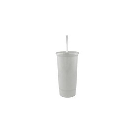 VASO BACHELOR 32 OZ BLANCO TAPA Y POPOTE