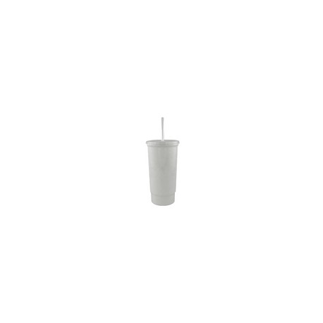VASO BACHELOR 32 OZ BLANCO TAPA Y POPOTE