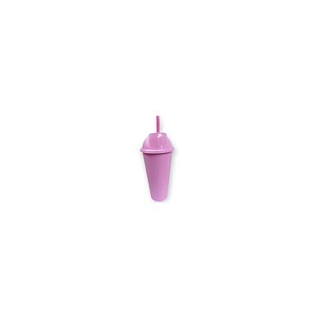 VASO LIBE 24 OZ ROSA PASTEL TAPA DOMO Y POPOTE