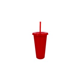 VASO LIBE 24 OZ ROJO TAPA Y POPOTE