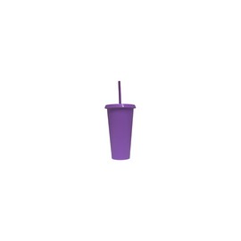 VASO LIBE 24 OZ PURPURA TAPA PLANA Y POPOTE