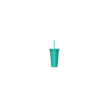 VASO LIBE 24 OZ MENTA TAPA PLANA Y POPOTE