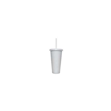 VASO LIBE 24 OZ BLANCO TAPA Y POPOTE