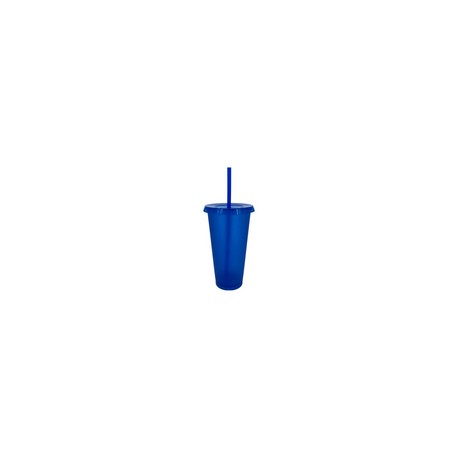 VASO LIBE 24 OZ AZUL REY TAPA Y POPOTE