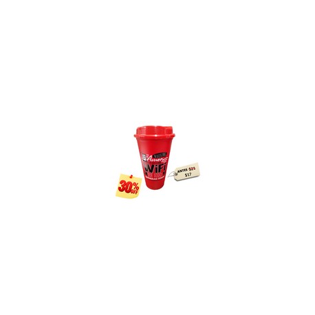VASO CAFETERO STAR ROJO WIFI CON TAPA CAFETERA VASO de 16 OZ