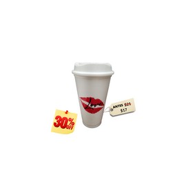VASO CAFETERO  STAR BLANCO LOVE CON TAPA CAFETERA VASO de 16 OZ