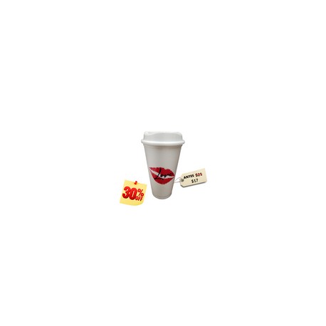 VASO CAFETERO  STAR BLANCO LOVE CON TAPA CAFETERA VASO de 16 OZ