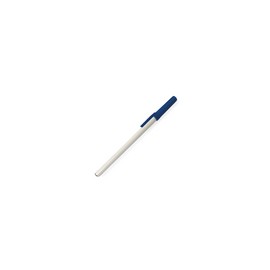 BOLIGRAFO (PLUMA) ECO BLANCO CON TAPON AZUL